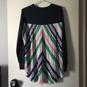 TED BAKER Jaymes Bay of Honour Plisse Pleat Back Navy Knit Top 3